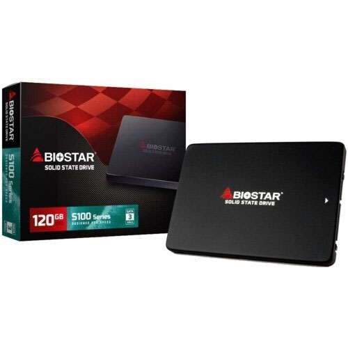 BIOSTAR S160 120GB SSD - UNIDAD DE ESTADO SÓLIDO, LECTURA HASTA 530 MB/s Y ESCRITURA HASTA 380 MB/s, SATA III, 2.5